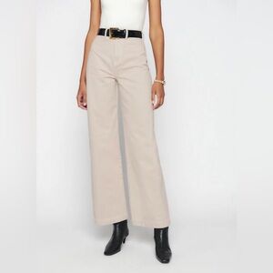 Reformation Logan Ultra High Rise Wide Leg Jeans Cement - Size 28